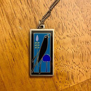 Songbird Pendant Tile Necklace by Motawi